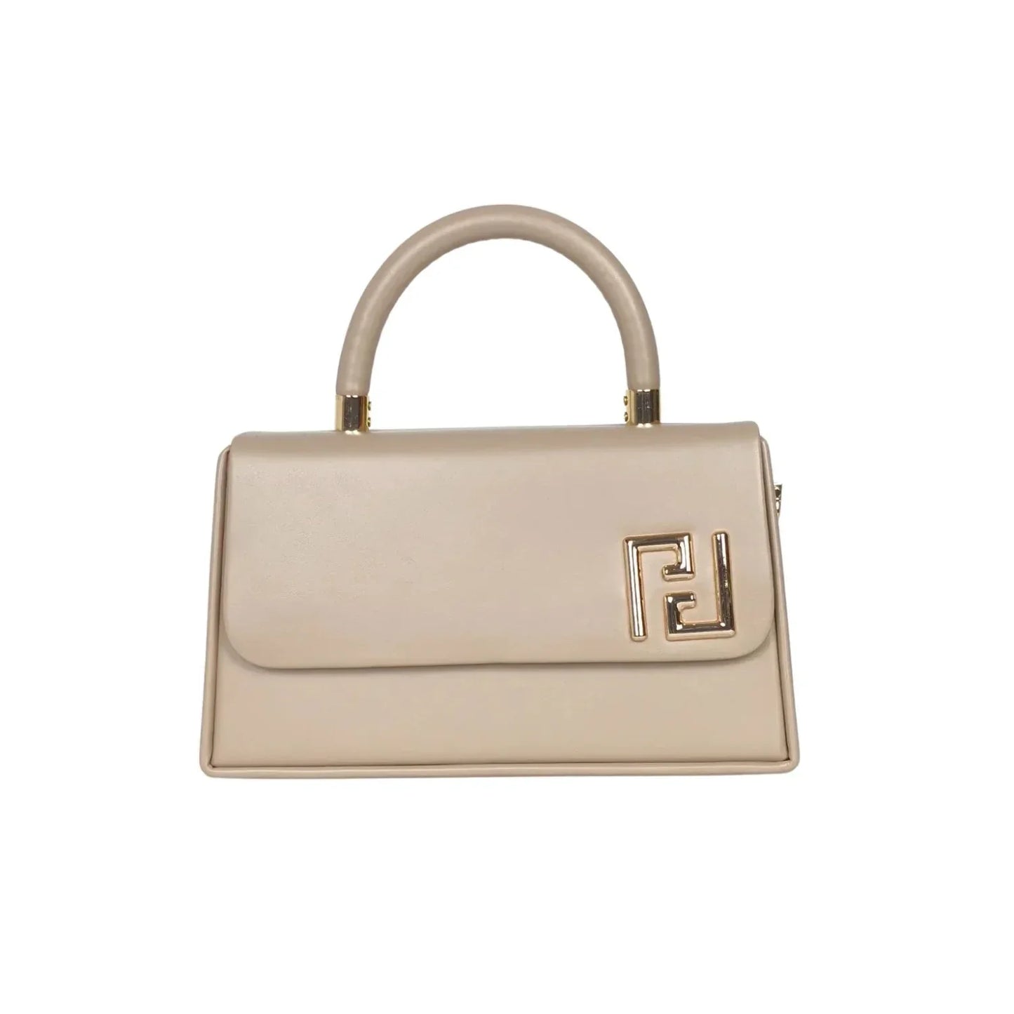 Mini Satchel con Top Handle Effortlessly Elegant Fendi - borsa pelle beige