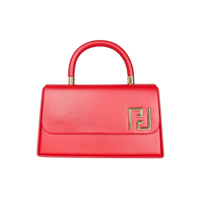 Mini Satchel con Top Handle Effortlessly Elegant Fendi - borsa pelle rossa