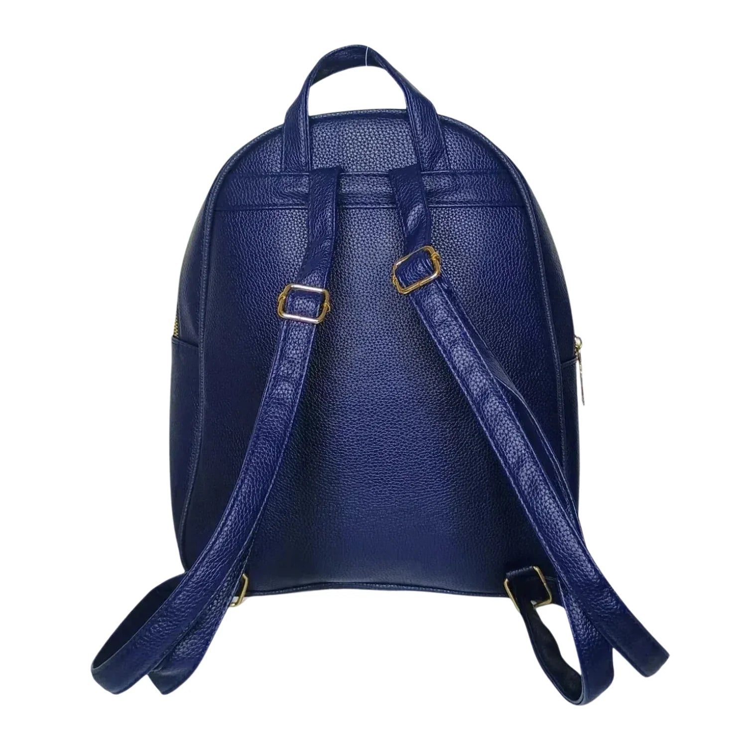 Navy Blue Leather Mini Backpack - MS-7254 - Stile Donna Bags