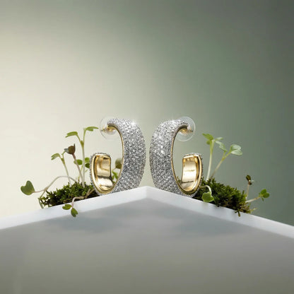 Orecchini a Cerchio con Strass Scintillanti - orecchini cerchio tonalità