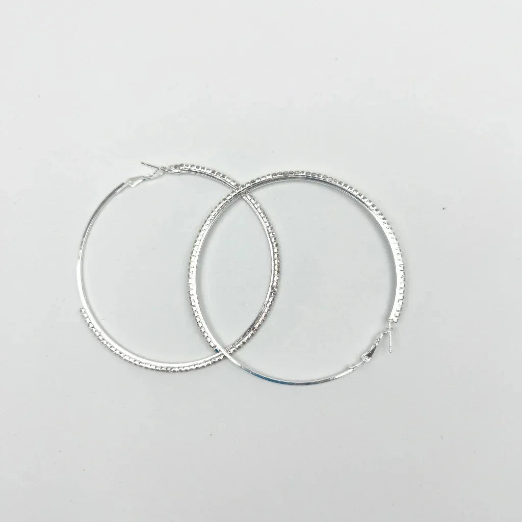 Orecchini a Cerchio Testurizzati di Lusso - orecchini cerchio d’argento