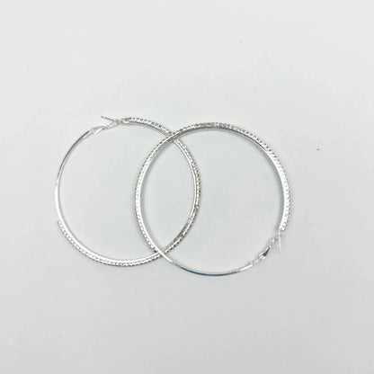 Orecchini a Cerchio Testurizzati di Lusso - orecchini cerchio d’argento