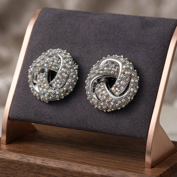 Orecchini a Spilla Astratti Tono Oro Vintage - orecchini perno d’argento