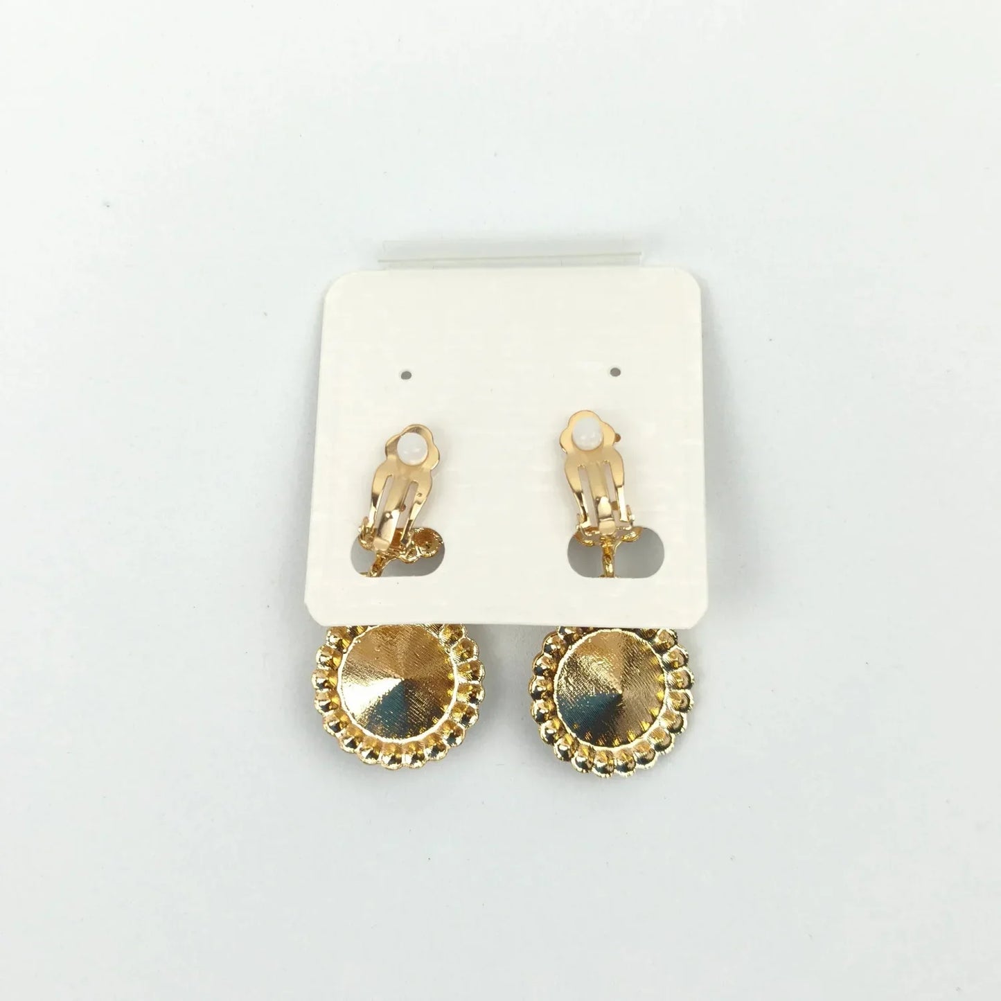 Orecchini Pendenti a Goccia Rotondi con Cristalli - orecchini clip finitura