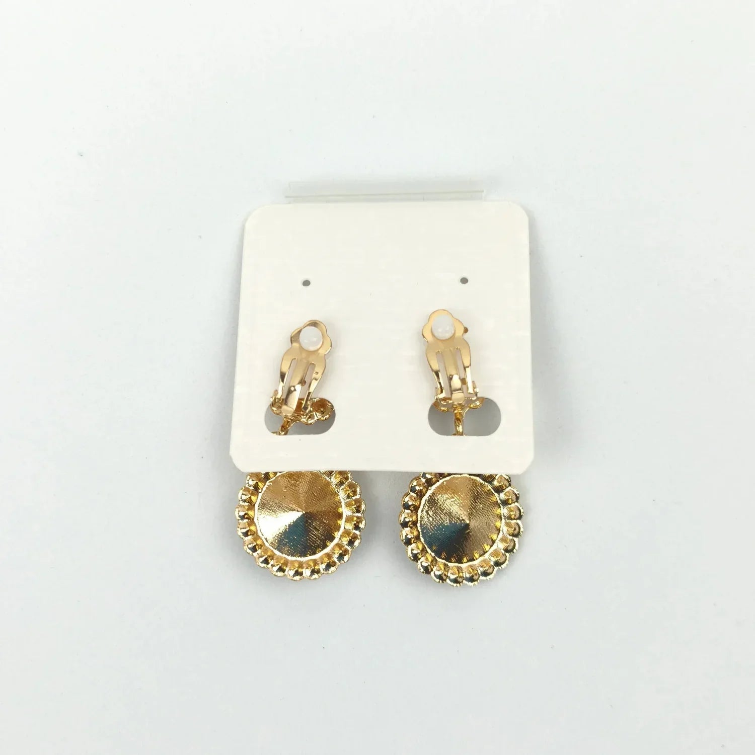 Orecchini Pendenti a Goccia Rotondi con Cristalli - orecchini clip finitura