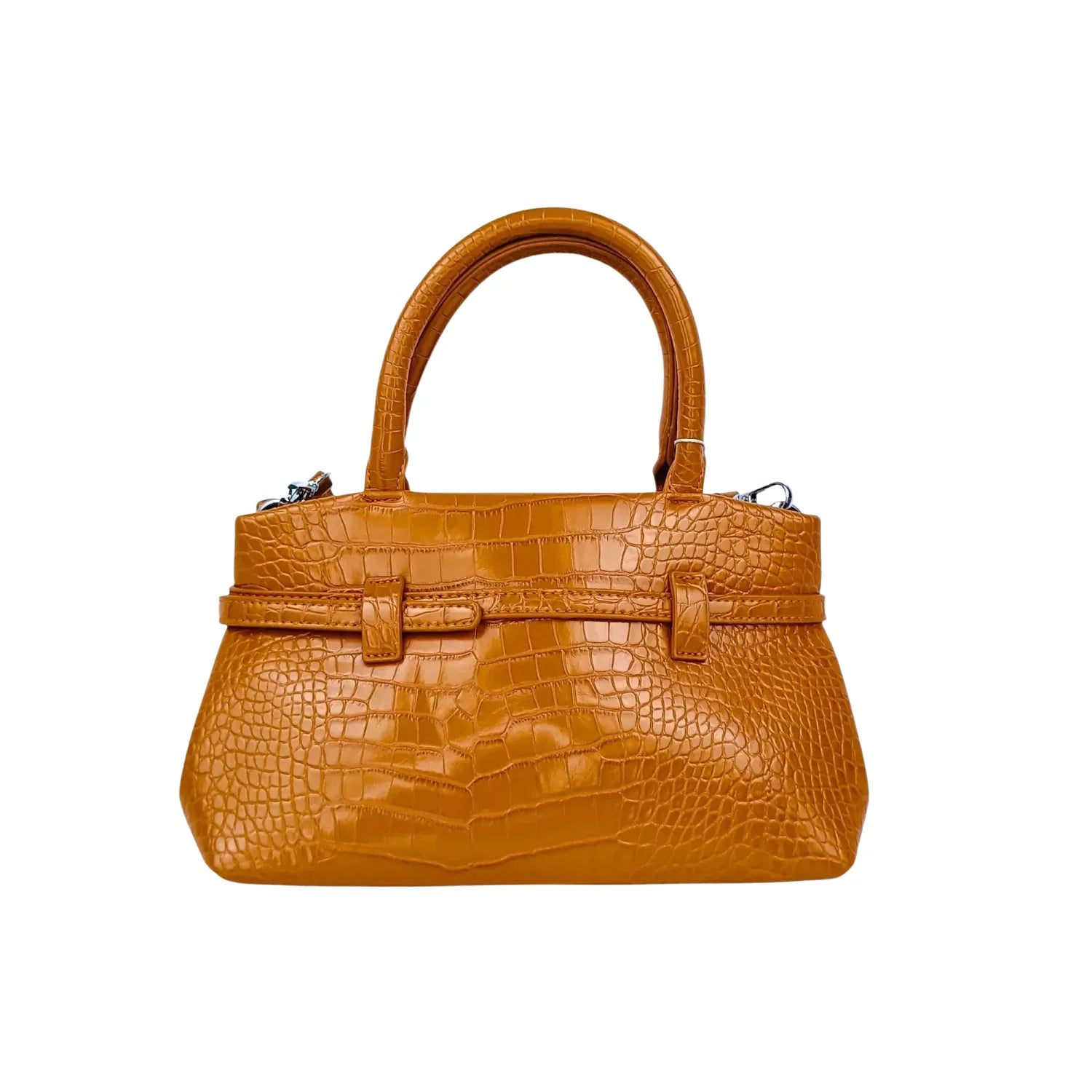 Patent Crocodile Leather Handbag - MS-7433 - Stile Donna Bags