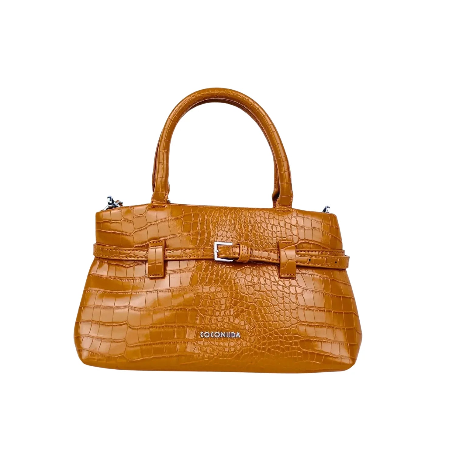 Patent Crocodile Leather Handbag - MS-7433 - Stile Donna Bags