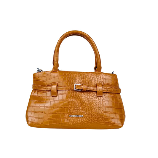 Patent Crocodile Leather Handbag - MS-7433 - Stile Donna Bags