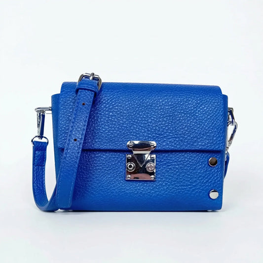 Pochette a Tracolla in Ecopelle Argento con Finiture by Stile Donna Bags