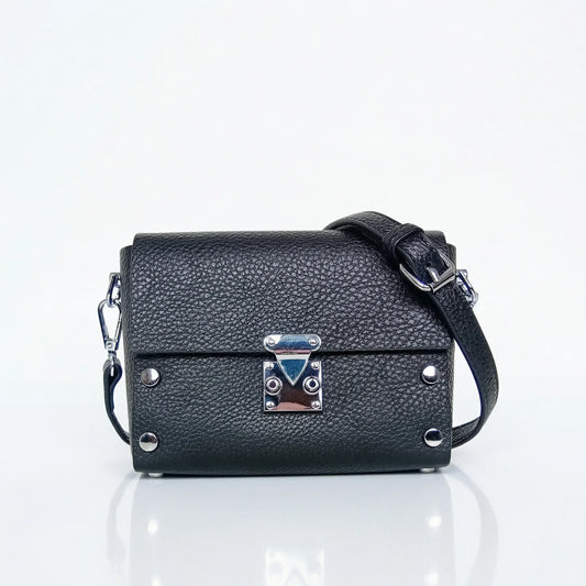 Pochette a Tracolla in Ecopelle Argento con Finiture by Stile Donna Bags