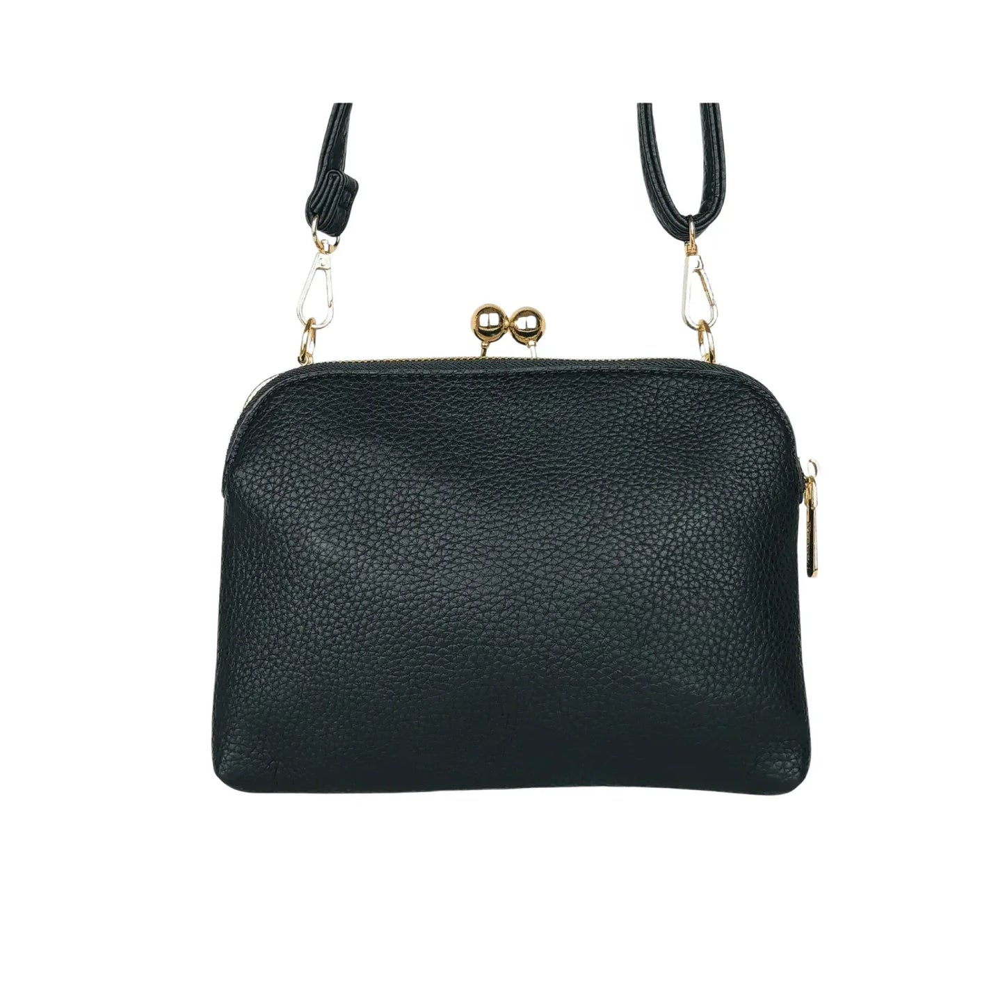 Pochette a tracolla in pelle versatile MS-8189 - clutch nera
