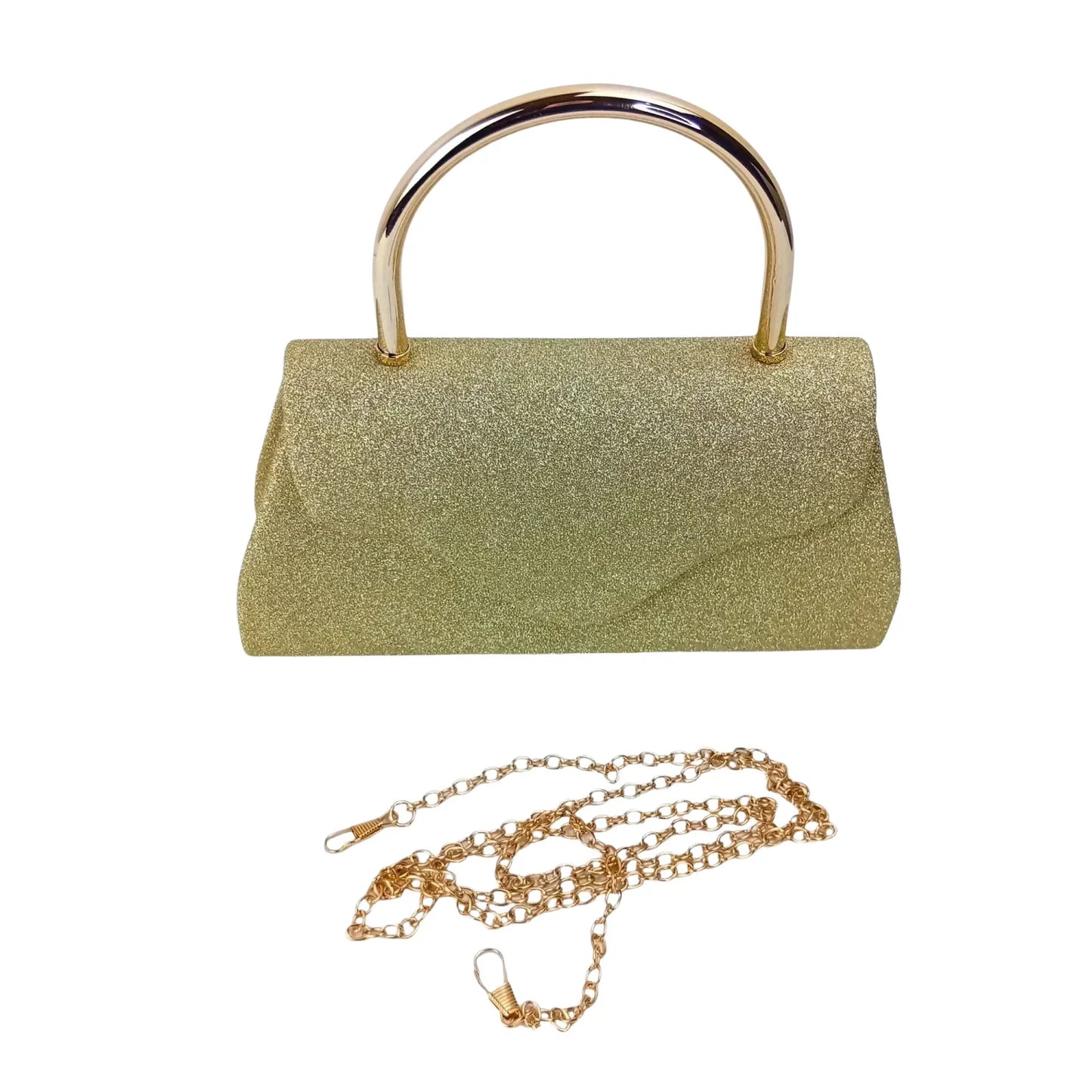 Pochette da Sera Glitter Elegante - clutch glitter dorato