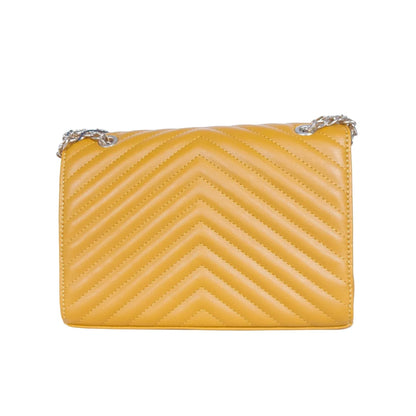 Pochette Giallo Senape Elegante con Tracolla a Catena - vivace borsa tracolla