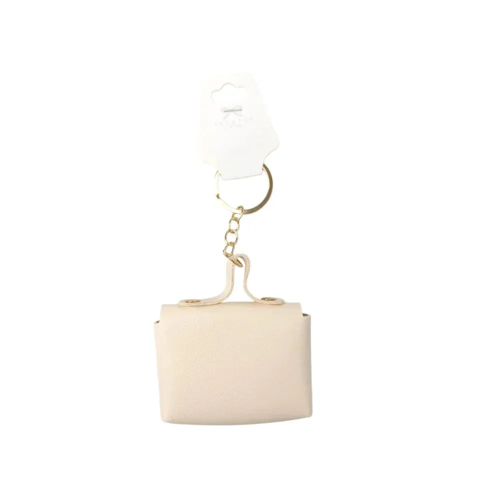 Portachiavi Mini Portamonete in Finta Pelle Floreale - portachiavi borsa mini