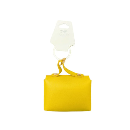 Portachiavi Mini Portamonete in Finta Pelle Floreale - portachiavi borsa mini