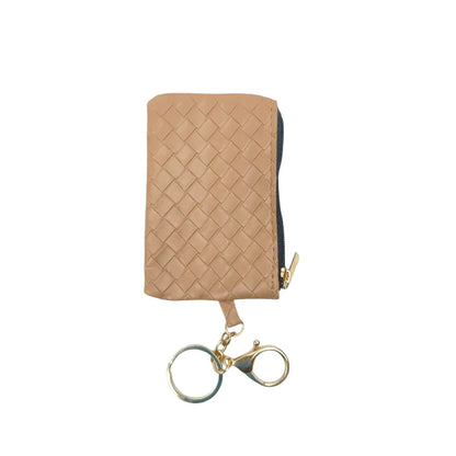 Portafoglio Portachiavi Ruby Weave Intrecciato - portafoglio portachiavi pelle