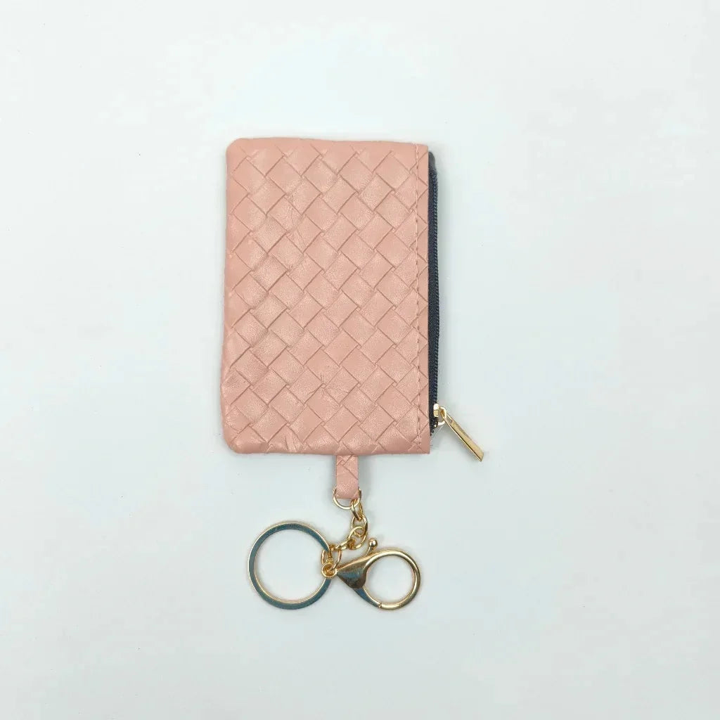 Portafoglio Portachiavi Ruby Weave Intrecciato - portachiavi pelle intrecciata