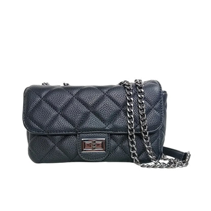 Pouch Clutch Bag in Ecopelle con Catena - borsa tracolla pelle