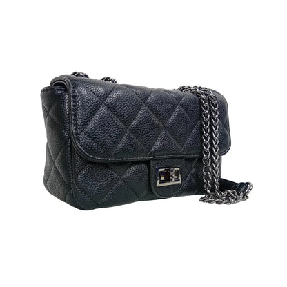 Pouch Clutch Bag in Ecopelle con Catena - borsa tracolla pelle