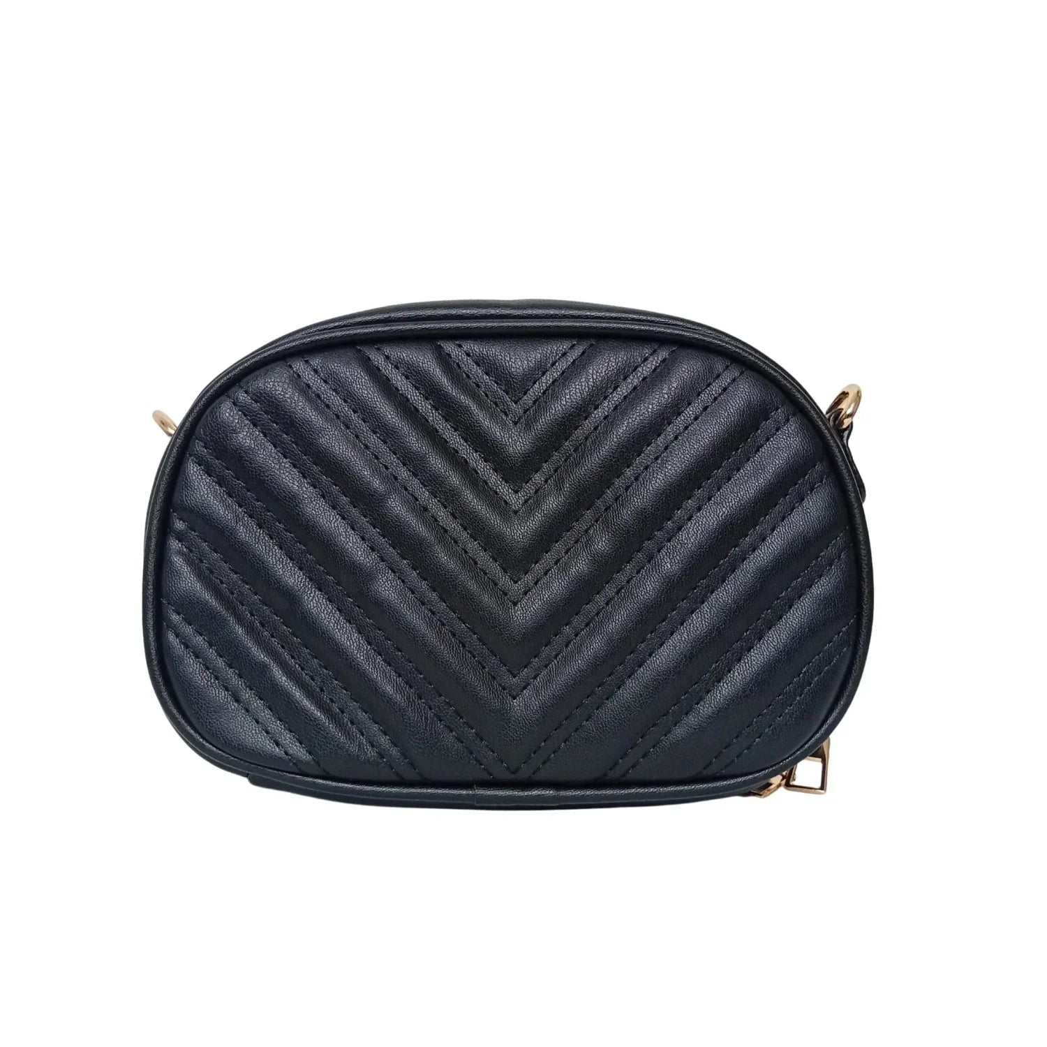 Quilted oval crossbody bag - V-stitched pattern MS-5941 - Stile Donna Bags