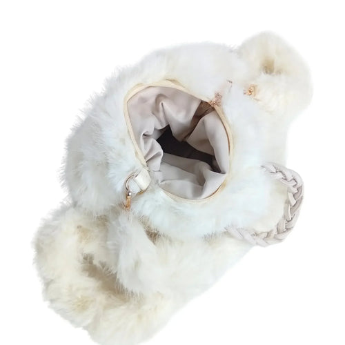 Soft fuzzy faux-fur handbag MS-0560 - Stile Donna Bags
