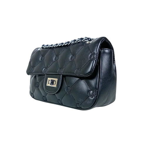 Soft leather crossbody bag with silver strap MS-8908 - Stile Donna Bags