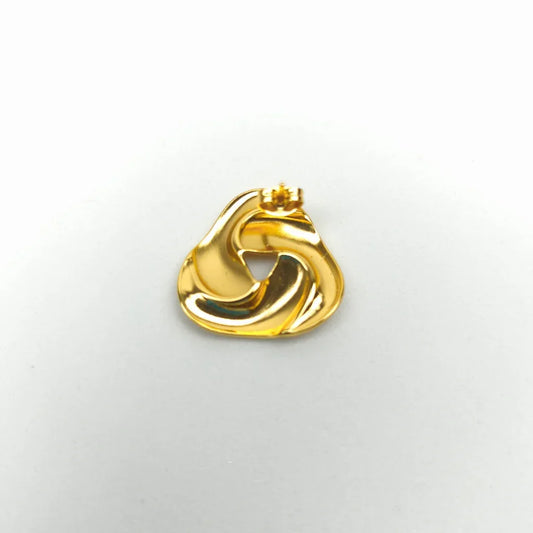 Gold-tone stainless steel chunky knot stud earrings - Stile Donna Bags