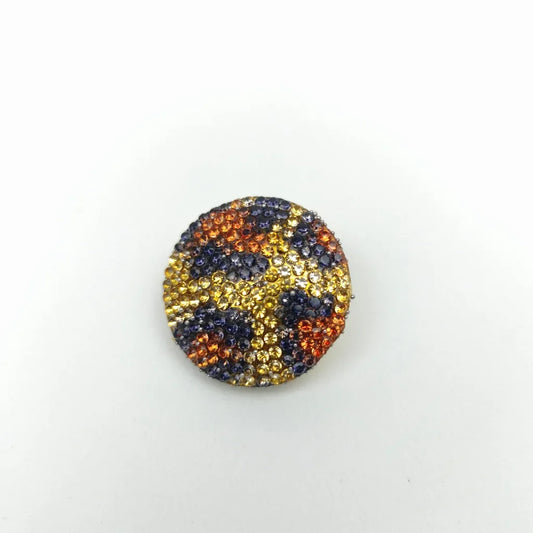 Round crystal-encrusted stud earrings - Stile Donna Bags