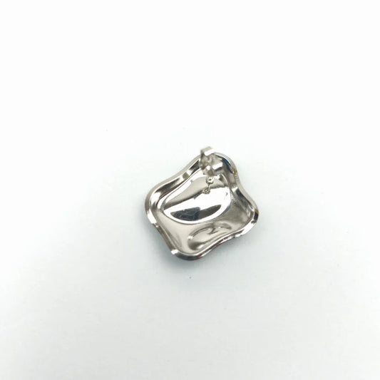 Fluid wave studs earrings silver-tone - Stile Donna Bags