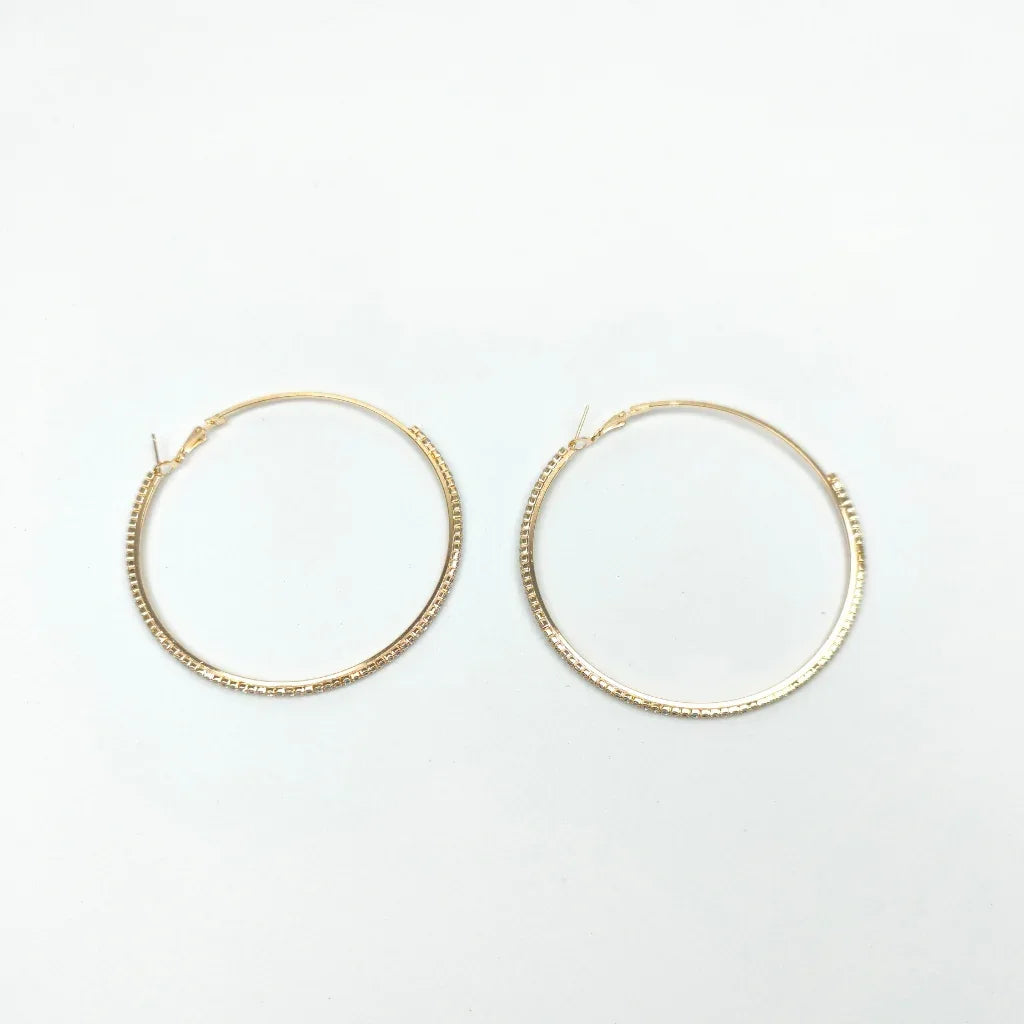 Luxury Textured Hoop Earrings – Gold & Silver Statement Hoops - Stile Donna Bags