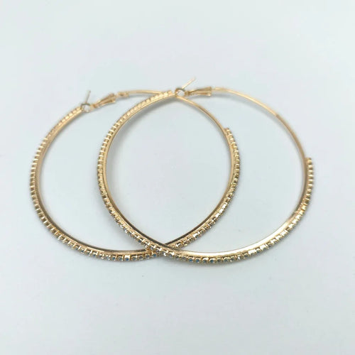 Luxury Textured Hoop Earrings – Gold & Silver Statement Hoops - Stile Donna Bags