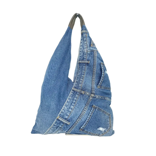 Stylish Graphic Print Denim Hobo Tote Bag - Stile Donna Bags