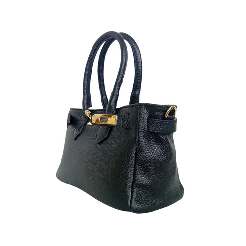 Velinara MS-0787 full-grain leather handbag with detachable strap - Stile Donna Bags