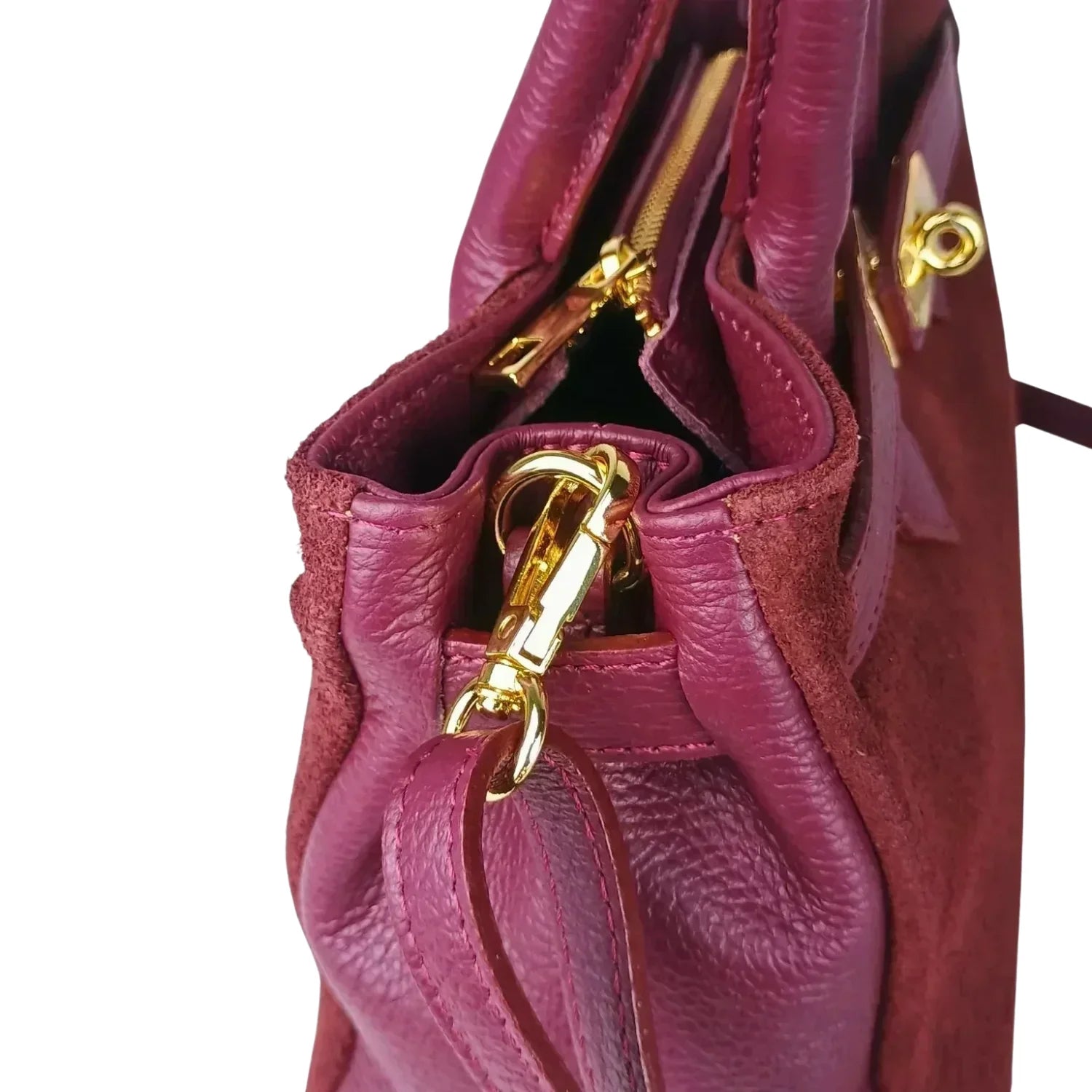 Velinara MS-5494 Suede Leather Handbag - Stile Donna Bags