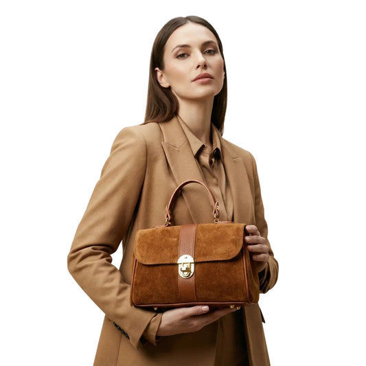 Venezia Suede Leather Bag MS-9569 - Stile Donna Bags