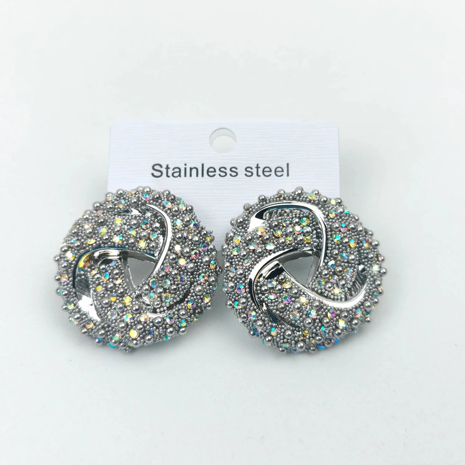 Vintage gold-tone abstract brooch earrings - Stile Donna Bags