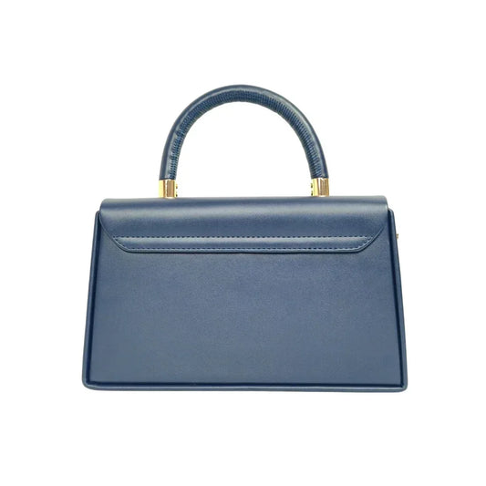 Classic Structured Top-Handle Bag with Gold Hardware - Stile Donna Bags