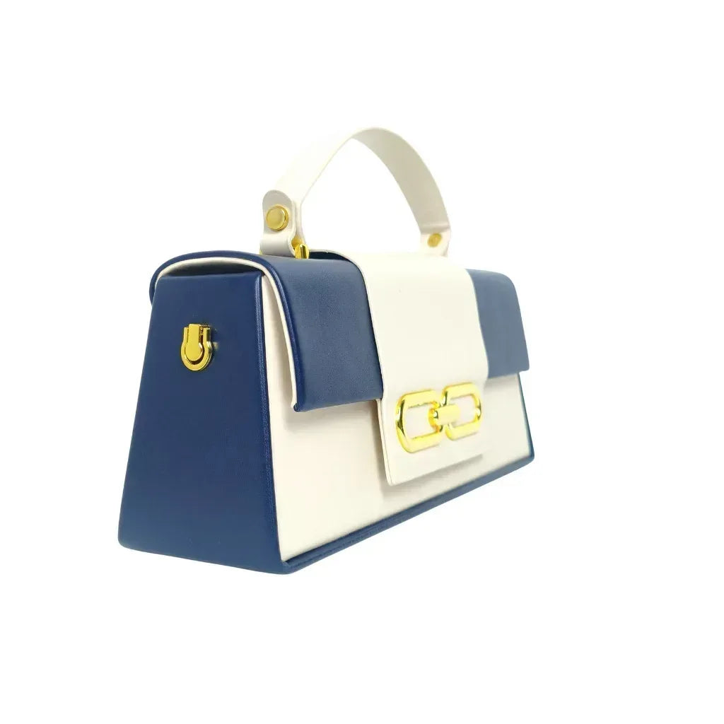 Elegant Handbag with Gold Clasp - Stile Donna Bags