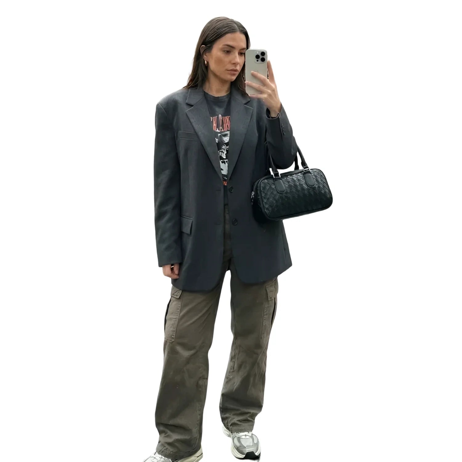 Woven Leather Barrel Bag MS-4299 - Stile Donna Bags