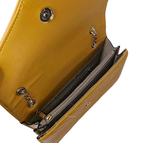 Yellow Clutch Leather Bag - MS-9583 - Stile Donna Bags