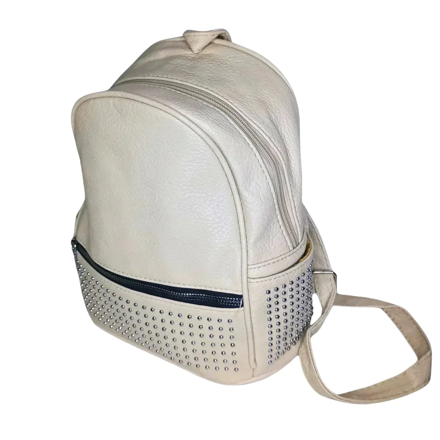 Zaino in Pelle Beige Intrecciata Silva Design - zaino finta pelle