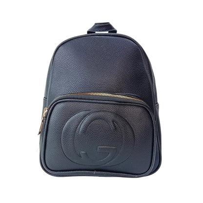 Zaino in Pelle Nera Gucci con Logo GG Intrecciato - zaino gucci pelle