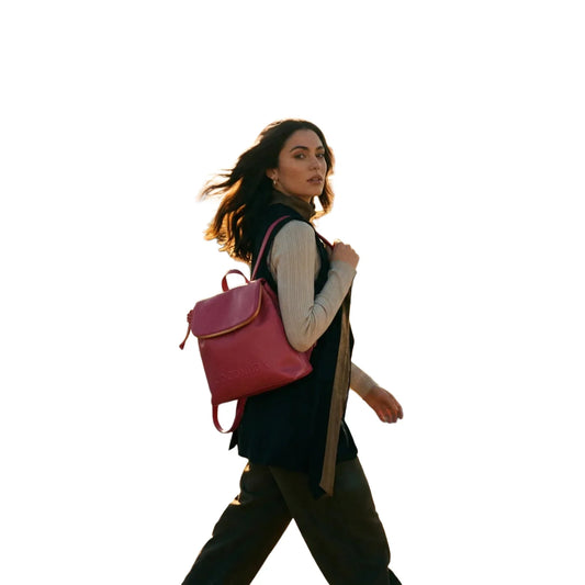 Zaino Rosso Coconuda con Spallacci Regolabili Borsa da Donna Online - zaino pelle rosa